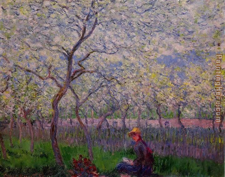 An Orchard in Spring painting - Claude Monet An Orchard in Spring art painting